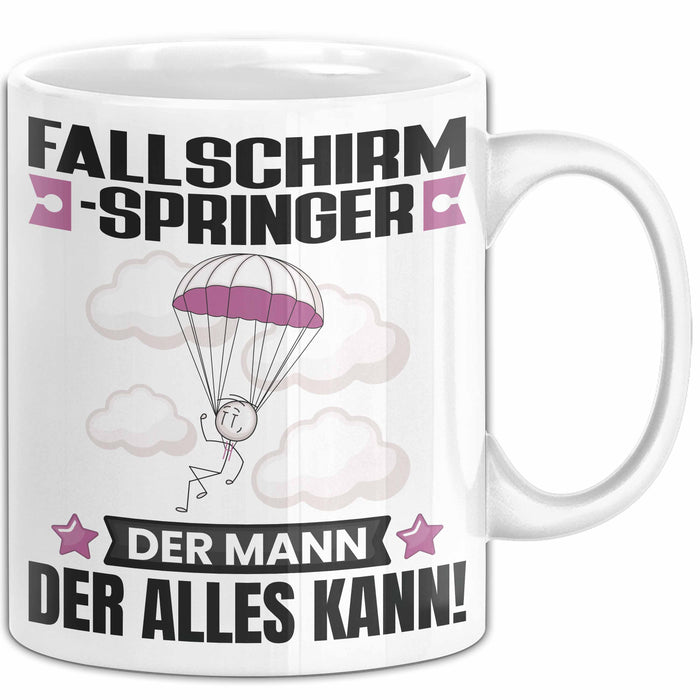Fallschirmspringer Tasse Geschenk für Fallschirmspringer Der Mann Der Alles Kann Geschenkidee zum Geburtstag Weiß Trendation