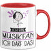 Geschenk für Musikfan Tasse Lustige Geschenkidee Geburtstag Ich Bin Musikfan Ich Darf Das Rot Trendation