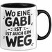 Gabi Tasse Geschenk Wo Eine Gabi Ist Ist Auch Ein Weg Geschenkidee Becher mit Name Schwarz Trendation