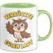 Eule Tierliebhaber Tasse Geschenk Lustige Geschenkidee Spruch Verrückte Eulen Lady Grün Trendation
