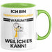 Tierphysiotherapeut Geschenk Tasse Lustiger Spruch Ich Bin Tierphysiotherapeut Warum Weil Ich Es Kann Geschenkidee Bester Tierphysiotherapeut Geburtstag Kaffee-Becher Grün Trendation