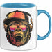 Affe Grafik Tasse Coole Tassen Geschenkidee Jungs Dj Chimpanse Becher Blau Trendation