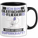 Gleitschirmflieger Tasse Geschenk für Gleitschirmflieger Geburtstag Lustiger Spruch Kaffee-Becher Was Ist Deine Superkraft Schwarz Trendation