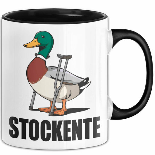 Stockente Tasse Geschenk Lustige Geschenkidee Spruch Stockente Schwarz Trendation
