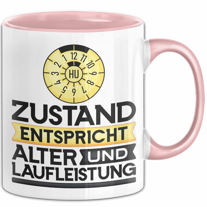 TÜV Alter Tasse Geschenk Lustiger Spruch Geburtstag Humor Rosa Trendation