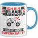 Geländewagenfahrer Tasse Geschenk für Geländewagenfahrer Geburtstag Lustiger Spruch Kaffee-Becher Was Ist Deine Superkraft Blau Trendation