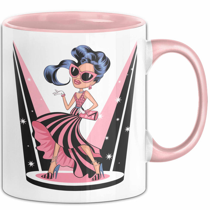 Mode Liebhaber Tasse Geschenkidee für Stil Süchtiger Rosa Trendation