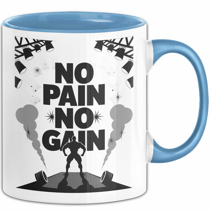 Bodybuilder Tasse Geschenk Lustige Geschenkidee Spruch Für Muskel Aufbau Fans Blau Trendation