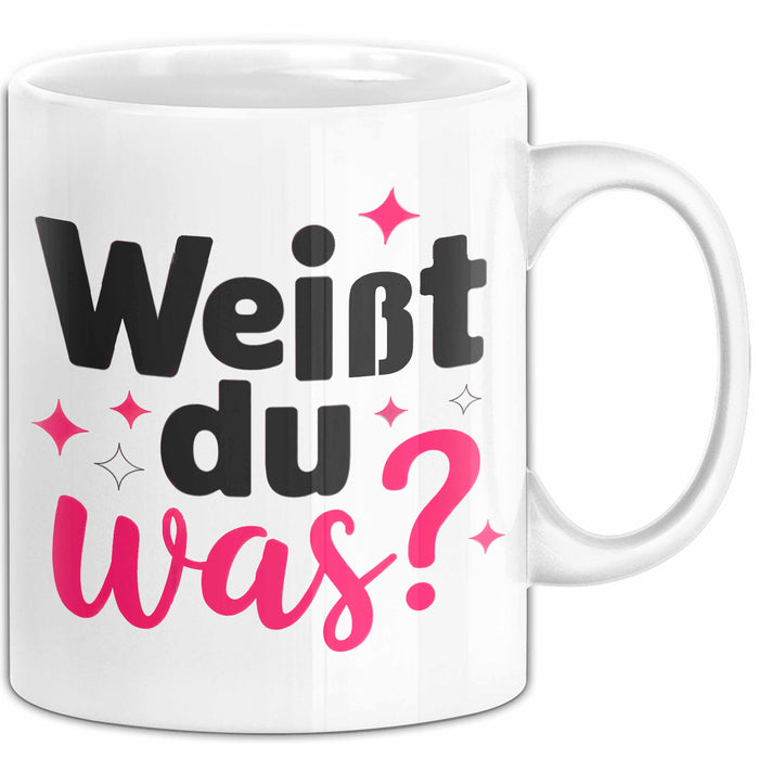 Big Sister Ältere Geschwister Schwestern Tasse Becher Geschenk Lustige Geschenkidee Spruch Weißt Du Was Weiß Trendation