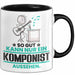 Komponist Geschenk Tasse So Gut Kann Nur Ein Komponist Aussehen Geschenkidee Kaffee-Becher Schwarz Trendation