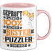 Puzzler Geschenk Lustiger Spruch für Puzzler Geschenkidee Bester Puzzler Der Welt Rosa Trendation
