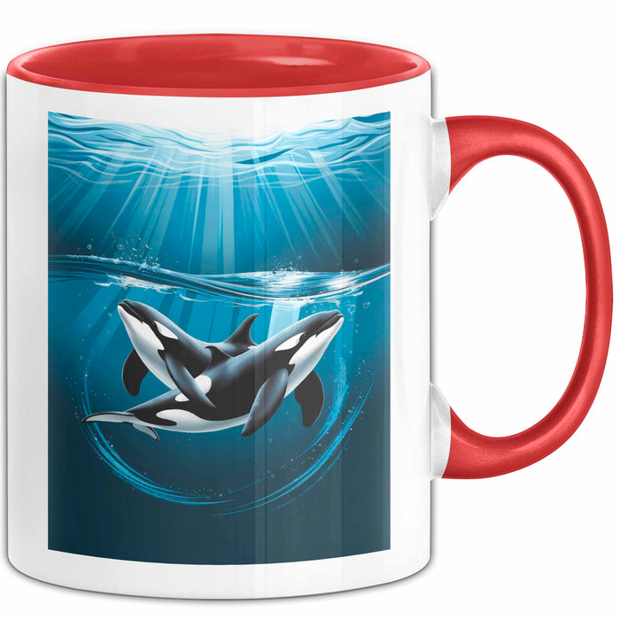 Wal Tier Tasse Geschenk Lustige Geschenkidee Spruch Rot Trendation