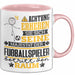 Fußballspieler Geschenk Tasse Lustiger Spruch Erheben Sie Sich Der Fußballspieler Betritt den Raum Rosa Trendation