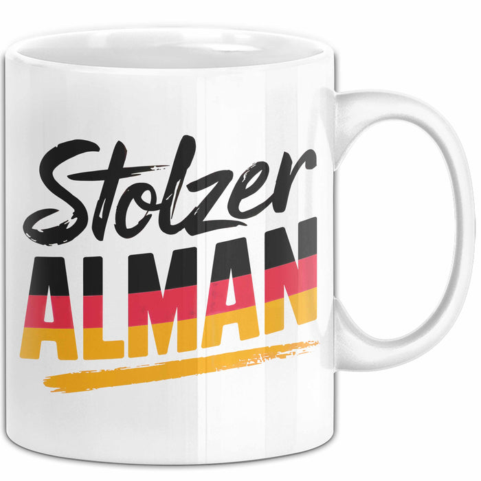Deutschland Deutscher Bürger Tasse Geschenk Lustige Geschenkidee Spruch Stolzer Alman Weiß Trendation