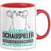 Schauspieler Geschenk Tasse Ich Bin Schauspieler Aber Sag Doch Einfach Superheld Lustige Geschenkdiee für Schauspieler Kaffee-Becher Rot Trendation