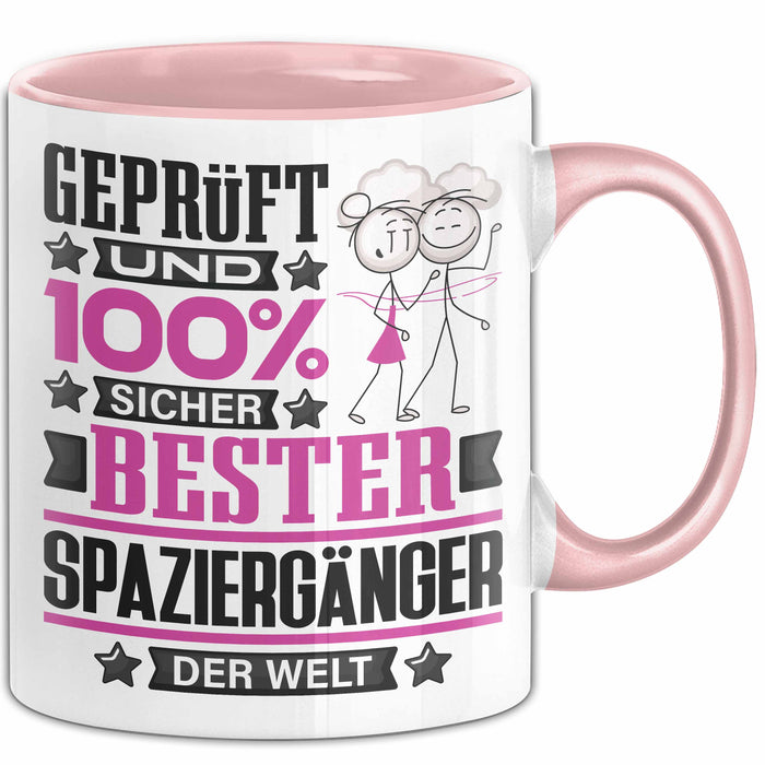 Spaziergänger Geschenk Lustiger Spruch für Spaziergänger Geschenkidee Bester Spaziergänger Der Welt Rosa Trendation