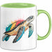 Schildkröte Tierliebhaber Tasse Geschenk Lustige Geschenkidee Spruch Grün Trendation