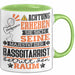 Bassgitarrist Geschenk Tasse Lustiger Spruch Erheben Sie Sich Der Bassgitarrist Betritt den Raum Grün Trendation
