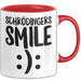 Physiklehrer Unterricht Tasse Geschenk Lustige Geschenkidee Spruch Schrödingers Smile Rot Trendation