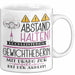 Gewichtheberin Tasse Geschenk Lustig Abstand Halten Hochleistungs-Gewichtheberin Mit Drang Zur Perfektion Bei Der Arbeit Weiß Trendation