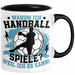 Handball Geschenk Tasse Geschenkidee Handball-Spieler Handballspielerin Mädchen Jungs Kaffee-Becher Warum Ich Handball Spiele? Schwarz Trendation