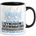 Synchronschwimmerin Geschenk Tasse Ich Bin Synchronschwimmerin Aber Sag Doch Einfach Superheld Lustige Geschenkdiee für Synchronschwimmerin Kaffee-Becher Schwarz Trendation