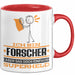 Forscher Geschenk Tasse Ich Bin Forscher Aber Sag Doch Einfach Superheld Lustige Geschenkdiee für Forscher Kaffee-Becher Rot Trendation