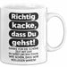Büroarbeit Kollege Abschied Tasse Geschenk Lustige Geschenkidee Spruch Richtig Kacke Dass Du Gehst Weiß Trendation