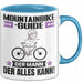 Mountainbike-Guide Tasse Geschenk für Mountainbike-Guide Der Mann Der Alles Kann Geschenkidee zum Geburtstag Blau Trendation