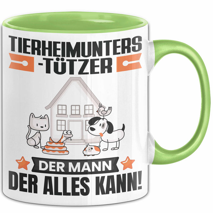 Tierheimunterstützer Tasse Geschenk für Tierheimunterstützer Der Mann Der Alles Kann Geschenkidee zum Geburtstag Grün Trendation