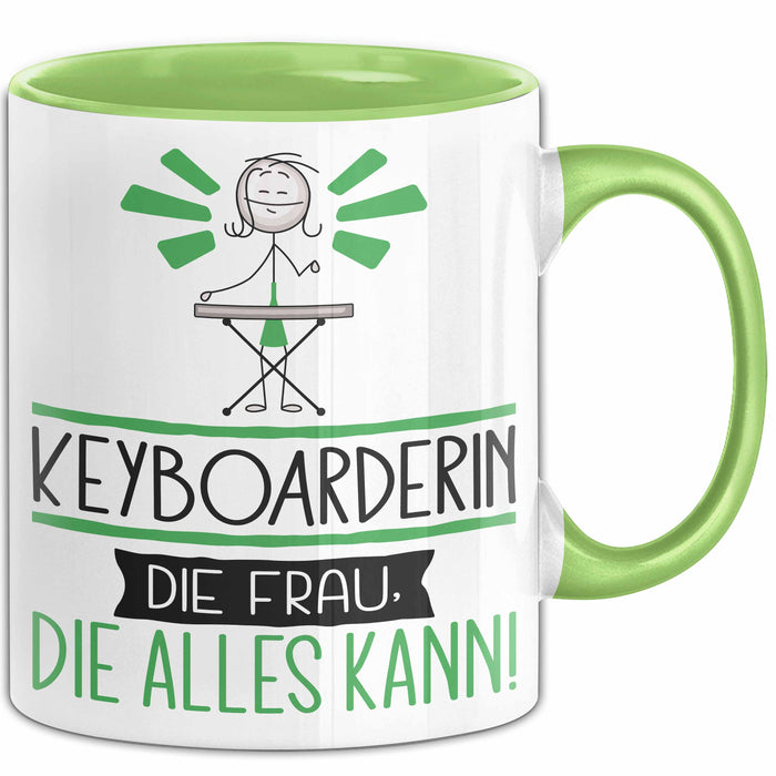Keyboarderin Geschenk Tasse Becher Die Frau Die Allen Kann Geschenkidee für eine Keyboarderin Lustig Grün Trendation