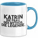 Katrin Tasse Katrin – Die Frau. Der Mythos. Die Legende. Geschenk Blau Trendation