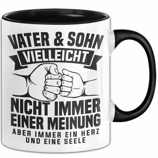 Vater & Sohn Tasse Geschenk Zum Vatertag Vielleicht Nicht Immer Einer Meinung Trendation