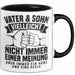 Vater & Sohn Tasse Geschenk Zum Vatertag Vielleicht Nicht Immer Einer Meinung Trendation