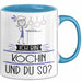 Köchin Tasse Geschenk Ich Bin Köchin Und Du So Geschenkidee Lustiger Spruch Becher Blau Trendation