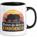 Nashorn Tasse Geschenk Lustige Geschenkidee Spruch Rettet Die Dicken Einhörner Schwarz Trendation