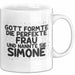 Simone Tasse Gott Formte Die Perfekte Frau Und Nannte Sie Simone Geschenk Weiß Trendation