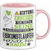 Eiskunstläufer Geschenk Tasse Lustiger Spruch Erheben Sie Sich Der Eiskunstläufer Betritt den Raum Rosa Trendation
