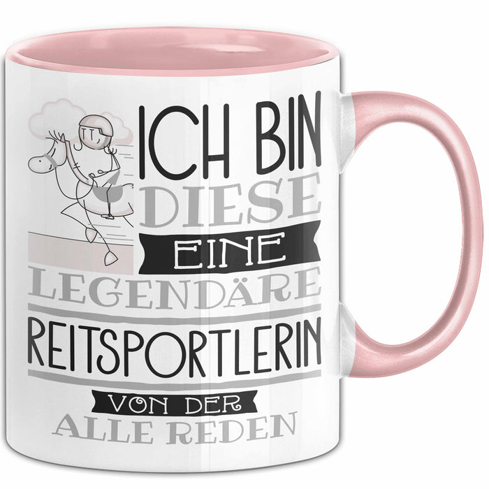 Reitsportlerin Tasse Geschenk Ich Bin Diese Eine Legendäre Reitsportlerin Von Der Alle Reden Geschenkidee Geburtstag Weihnachten Rosa Trendation