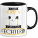 Fechterin Tasse Geschenk Becher Stark Attraktiv Furchtlos Fechterin Lustige Geschenkidee Trendation
