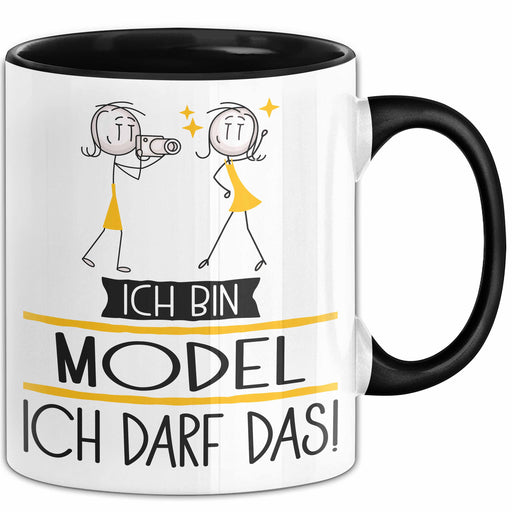 Geschenk für Model Tasse Lustige Geschenkidee Geburtstag Ich Bin Model Ich Darf Das Trendation