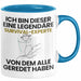 Survival-Experte Geschenk Tasse Lustige Geschenkidee Geburtstag für Survival-Experte Ich Bin Dieser Legendäre Survival-Experte Von Dem Alle Geredet Haben Kaffee-Becher Blau Trendation