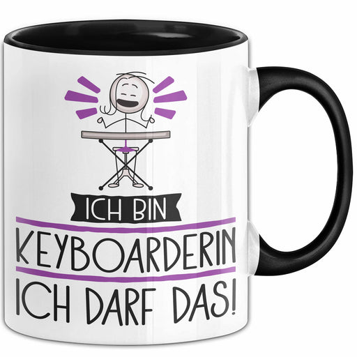 Geschenk für Keyboarderin Tasse Lustige Geschenkidee Geburtstag Ich Bin Keyboarderin Ich Darf Das Trendation