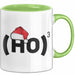 Chemielehrer Unterricht Tasse Geschenk Lustige Geschenkidee Spruch Ho Ho Ho Christmas Santa Grün Trendation