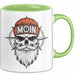 Nautischer Totenkopf Seemann Tasse Geschenk Lustige Geschenkidee Spruch Moin Grün Trendation