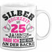 Silberhochzeit Tasse Geschenk Seit 25 Jahren Lustiger Spruch Humorvoll Weiß Trendation