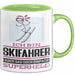 Skifahrer Geschenk Tasse Ich Bin Skifahrer Aber Sag Doch Einfach Superheld Lustige Geschenkdiee für Skifahrer Kaffee-Becher Grün Trendation