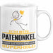 Patenonkel Geschenk Tasse Ich Bin Patenonkel Aber Sag Doch Einfach Superheld Lustige Geschenkdiee für Patenonkel Kaffee-Becher Weiß Trendation