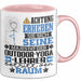 Outdoor-Yoga-Lehrer Geschenk Tasse Lustiger Spruch Erheben Sie Sich Der Outdoor-Yoga-Lehrer Betritt den Raum Rosa Trendation