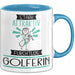 Golferin Tasse Geschenk Becher Stark Attraktiv Furchtlos Golferin Lustige Geschenkidee Blau Trendation